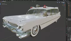 Cadillac Ambulance Wagon Superior 1959 3D model