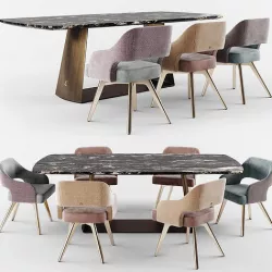 Cantori Teseo Marble Table 3D model