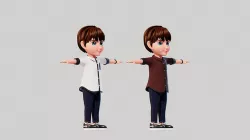 Cartoon Boy Sam 3D model