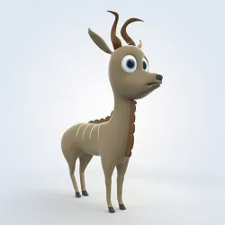 Cartoon Kudu 3D model