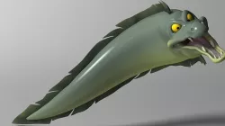 Cartoon Moray eel Rigged Low-poly 3D model