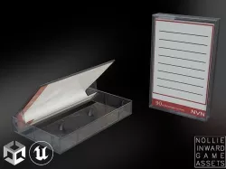 Cassette Tape Case Gray - 4 Variants Low-poly 3D model