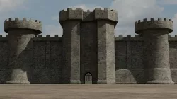 Castle Outer skirts Walls Customizable  3D model