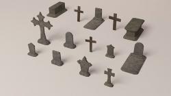 n scale cemetery graves graveyard 1160 3d models 【 STLFinder