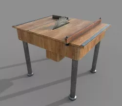 Circular Saw Bench Low-poly 3D model