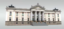 Classical Public Building Low-poly 3D model