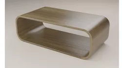 Coffee Table Brown Oak wood 3d model Low-poly 3D model