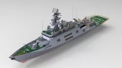 Corvete Anti Submarine  Low-poly 3D model