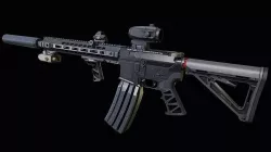 Custom Colt M4A1 assault rifle Low-poly 3D model