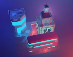 cyberpunk big bang 3D model