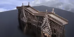 Dark Epic Fantasy Patterned Drake Bridge 3D model
