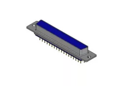 DB37 female connector through hole 3D model