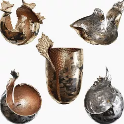 Decorative vases set 02 3D model