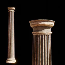 Doric Column Low-poly 3D model