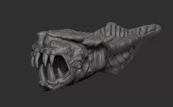 eel monster creature 3D model