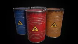 Explosive Barrel Low-poly 3D model