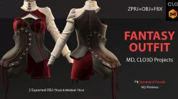 Fantasy Outfit 3D model