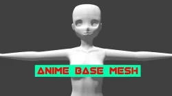 Female Anime Body Base 3D model