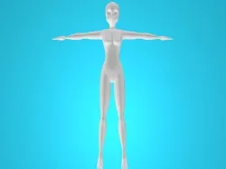Female Base Mesh  Low-poly 3D model