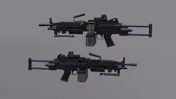FN MINI M249 Light Machine Gun 3D model