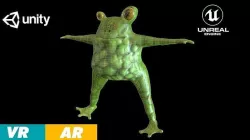 Frog Freaky Low-poly Low-poly 3D model