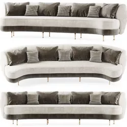 Gabriel curve large sofa  3D model