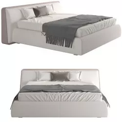 Giorgetti Frame Bed Low Headboard 3D model