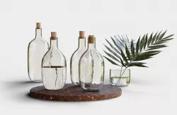 Glass bolltes set - SINNERLIG collection IKEA Low-poly 3D model