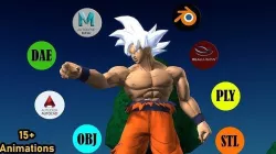 GOKU ULTRA INSTINCT with Animation 3D model