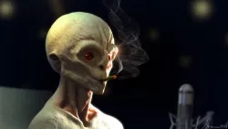 Grey Alien Bust 3D Model 3D model