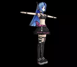 Hyperdimension Neptunia Mk2 - 5pb Low-poly 3D model Low-poly 3D model