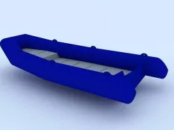 Inflatable boat 3D model