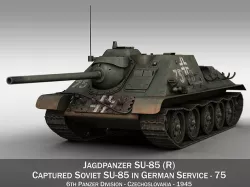 Jagdpanzer SU-85R - 75 - 6 Panzer Division 3D model