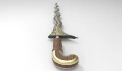 Javanes Kris Low-poly 3D model