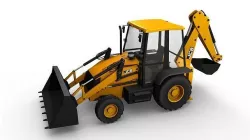 JCB Backhoe Loader model Low-poly 3D model
