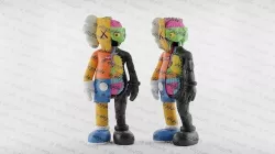 Kaws Bart Simpson Flayed Open Textured Low-poly 3D model