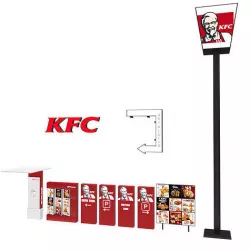 KFC outdoor equipment Low-poly 3D model