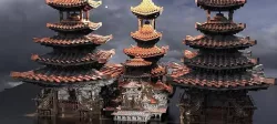 Khan Warlord Temples Kitbash 3D model