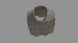 Knitted turtleneck shawl 3D Low-poly 3D model