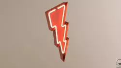 Lightning Bolt NEON Sign v2 Low-poly 3D model