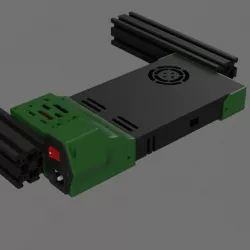Low profile Ender 3 PSU mount with relay and integrated octoprint PSU