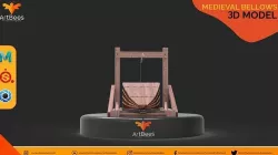 Medieval Bellows 3D Model Low-poly 3D model