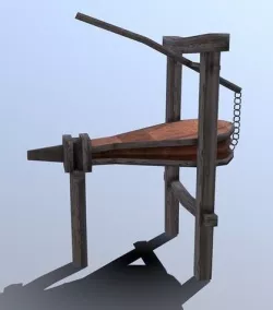 Medieval Bellows Low-poly 3D model