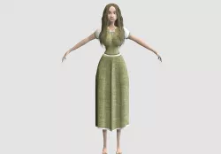 middle age woman  3D model
