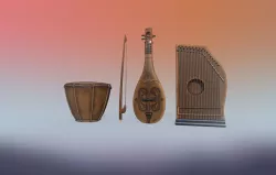Musical instruments PBR game ready 3D model Low-poly 3D model