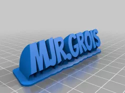 My Customized Sweeping 2-line name plate (text)