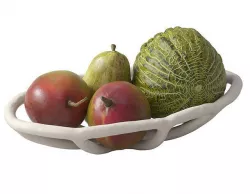 Nested bowl with pears mango and melon 3D model