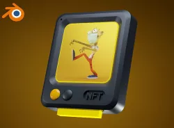 NFT Game console Template for Blender  3D model