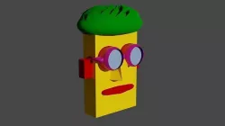 Nft Rigged Plank Character Low-poly 3D model
