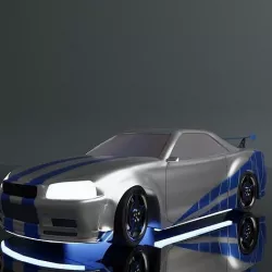 Nissan Skyline R34  Low-poly 3D model